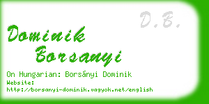 dominik borsanyi business card